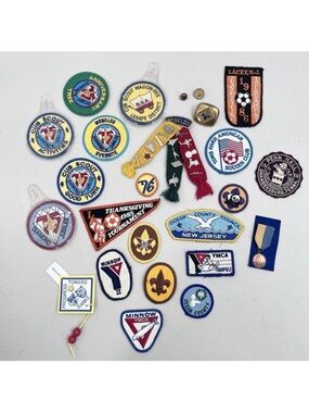 Vintage Lot Cub Scouts Boy Scouts Webelos Activity Patches Pins Awards